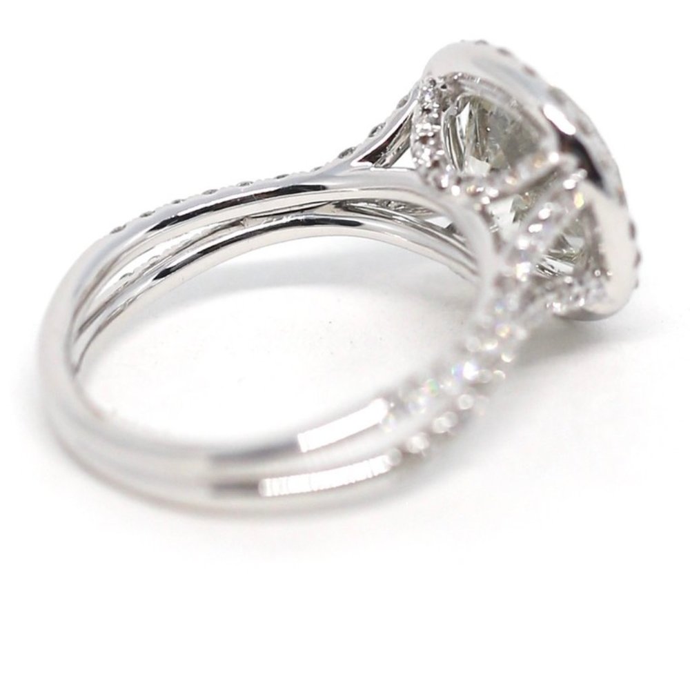 Halo Carat Diamond Engagement Ring Set - Picture 10 of 12
